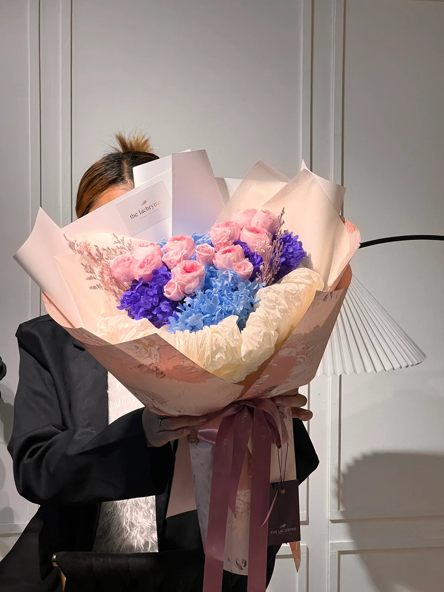 Snow Peony Blooms | Preserved Peony and Roses | Luxurious