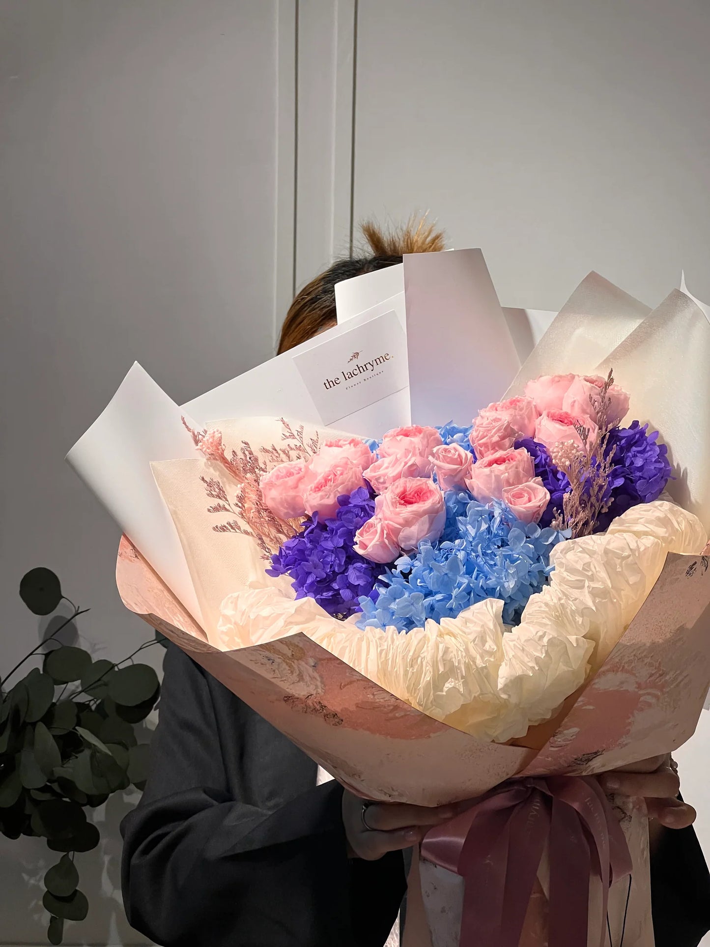 Snow Peony Blooms | Preserved Peony and Roses | Luxurious