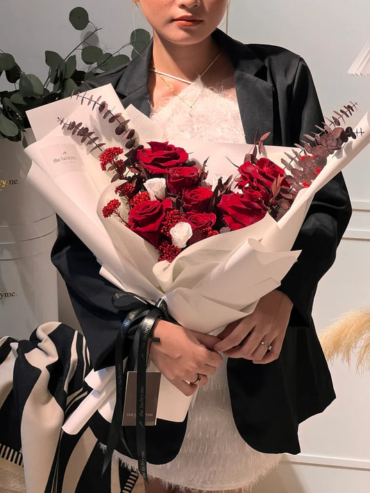 Wine Red | Preserved Blooms | Deluxe
