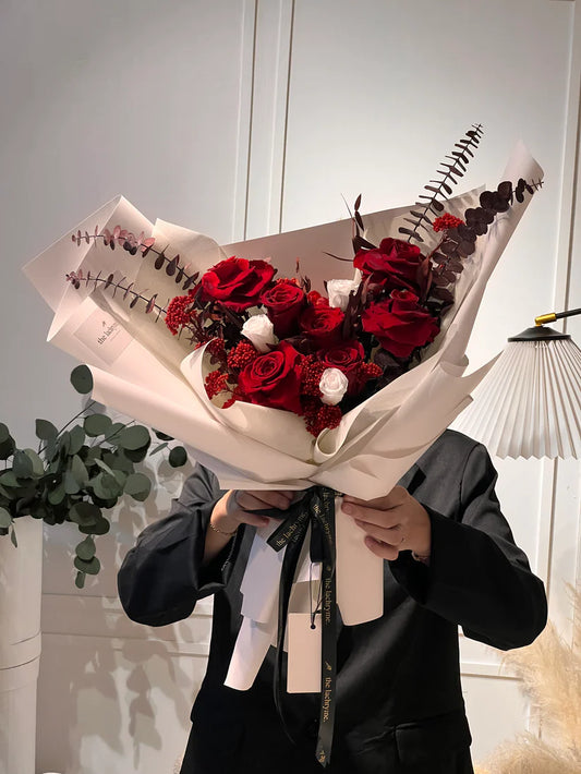 Wine Red | Preserved Blooms | Deluxe
